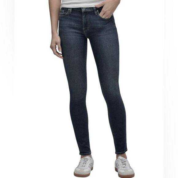 Hudson Jeans Nico Mid Rise Super Skinny Jeans in Faded Black Wash Women’s 27 - Picture 1 of 9